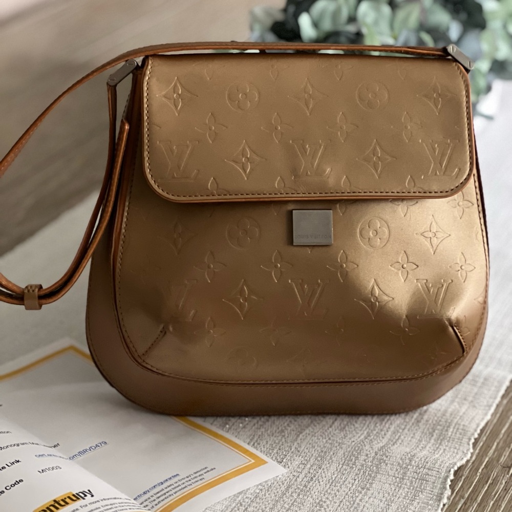 Louis Vuitton Mat Monogram Webster Street Ambre Gold Shoulder Bag Like New w/COA